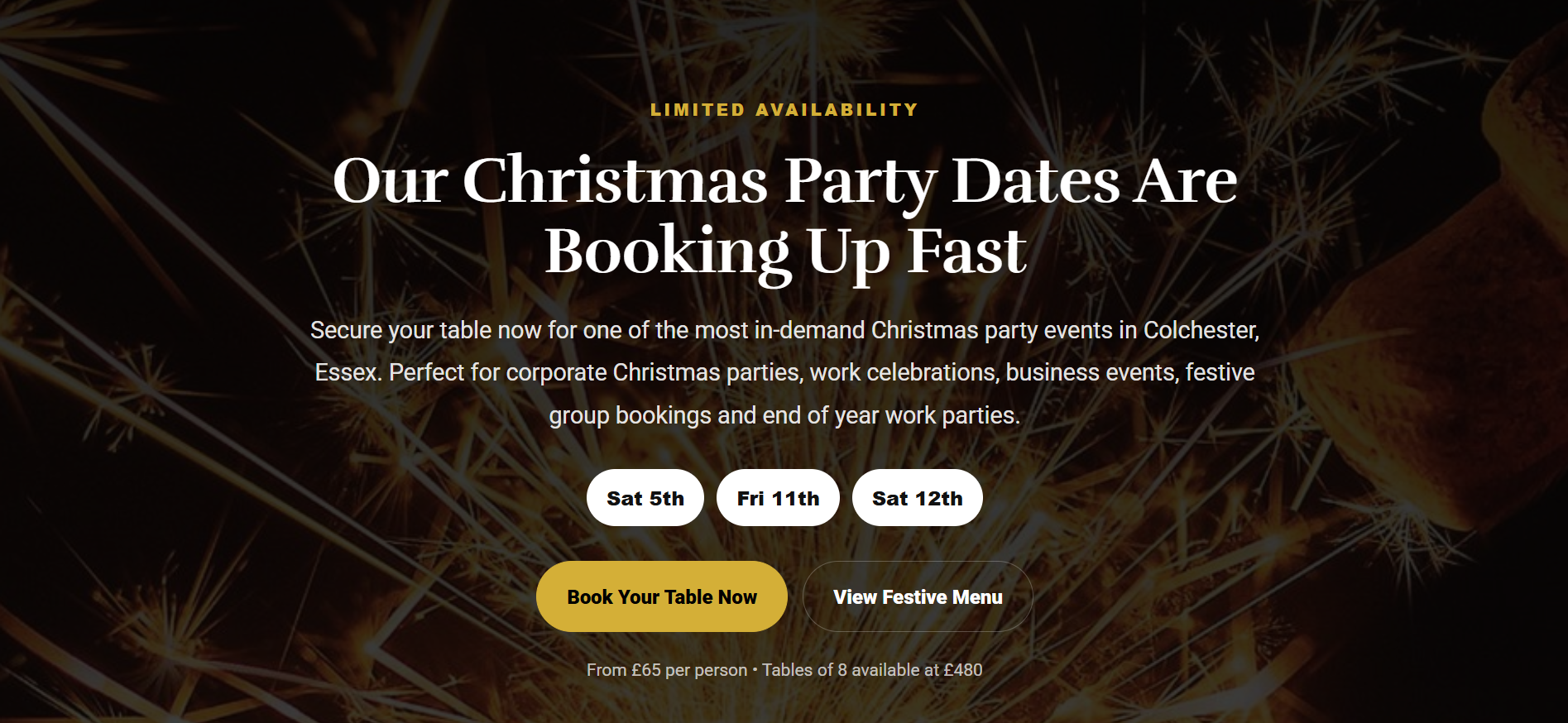 Lexden Wood Christmas Party Nights 2026 (5th, 11th, 12th December)